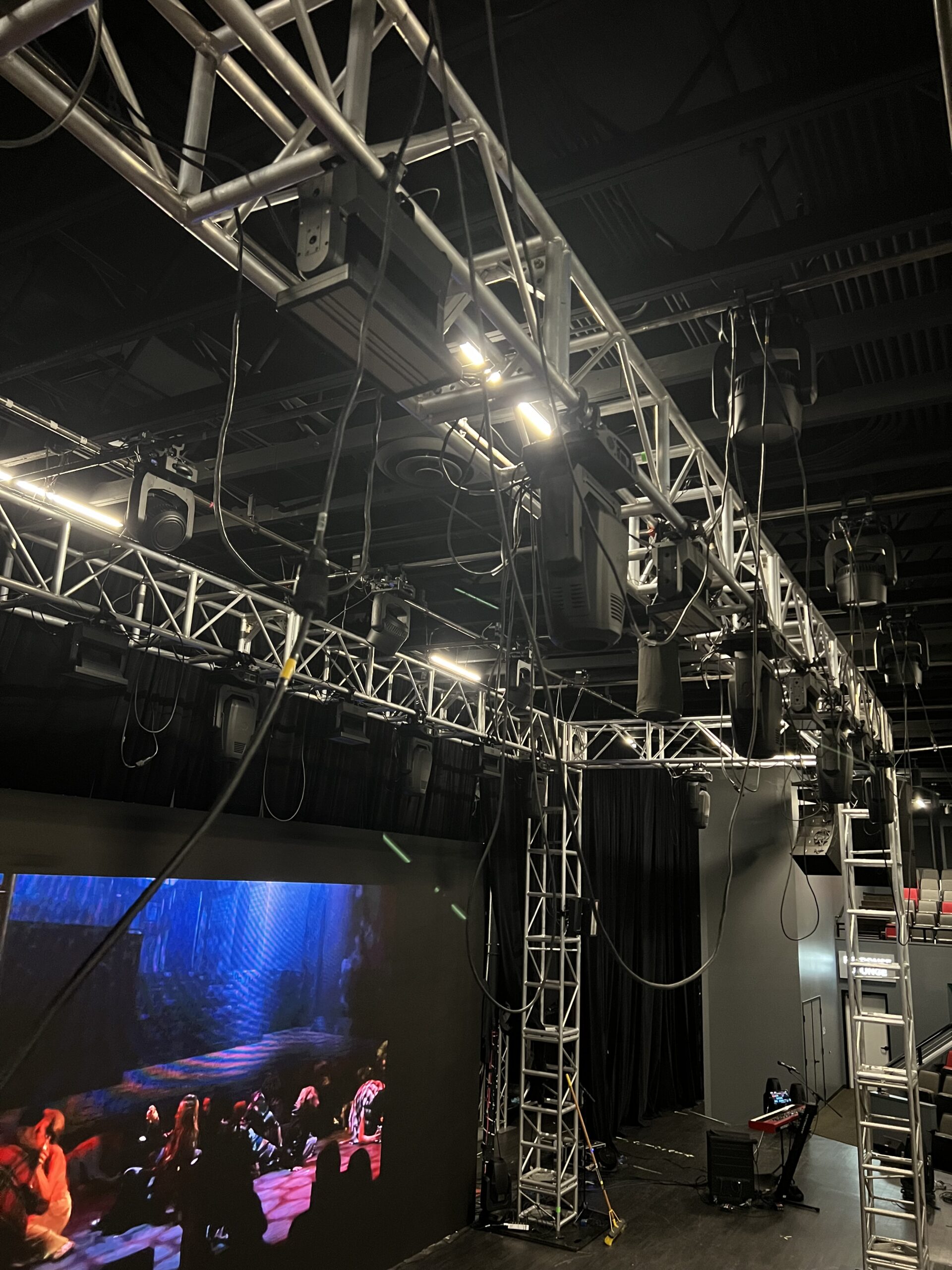 theater lighting install